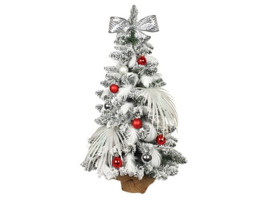 LAALU.cz Okrašeno umetno božično drevo POLAR RED 60 cm z LED OSVETLItvijo V LONČKU