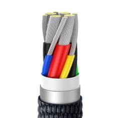 BASEUS Crystal Shine kabel USB-C na USB-C, 100 W, 2 m (črn)