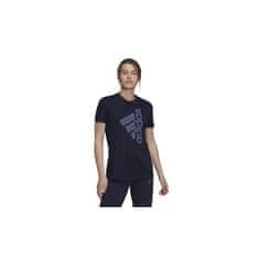 Adidas Majice obutev za trening mornarsko modra XS Vertical Zebra Logo Graphic