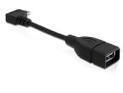 Delock Adapter USB micro-B moški pravokotni > USB 2.0-A ženski OTG 11cm