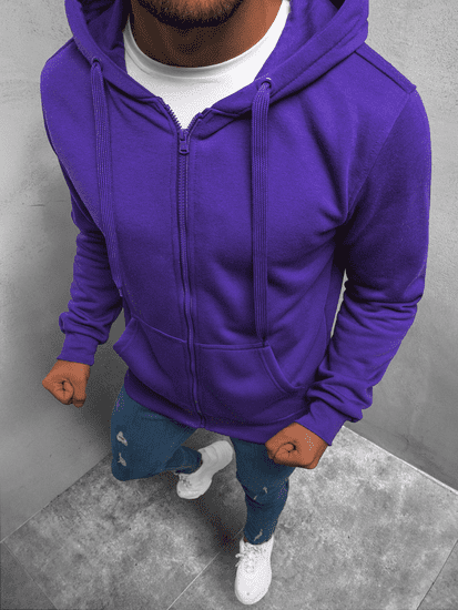 Ozonee Moški pulover s kapuco Tricia vijolična