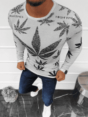 Ozonee Moški pulover Senar svetlo siva XL