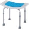 HOMCOM Kopalniški stol za prhanje iz aluminijeve zlitine in nedrseče plastike, nastavljiva višina 6 stopenj 39-52 cm