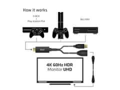 Club 3D CAC-1331 adapter HDMI 2.0 v DisplayPort 1.2 + USB-A, M/F - odprta embalaža