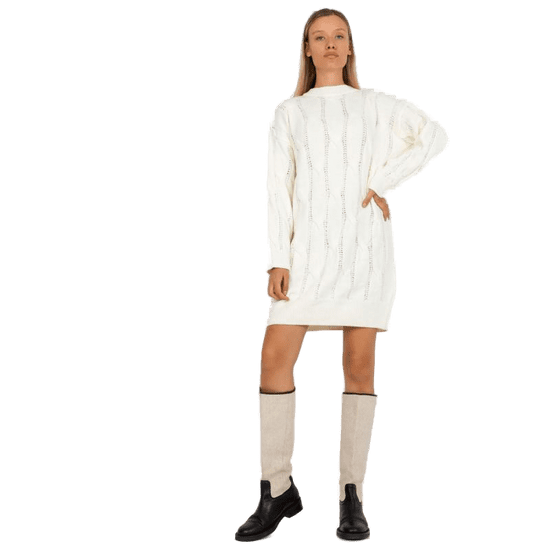 RUE PARIS Ženski pulover s stoječim ovratnikom RUE PARIS ecru LC-SW-0297.35P_389763