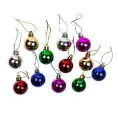 Northix Male božične kroglice v različnih barvah, 12 kosov 