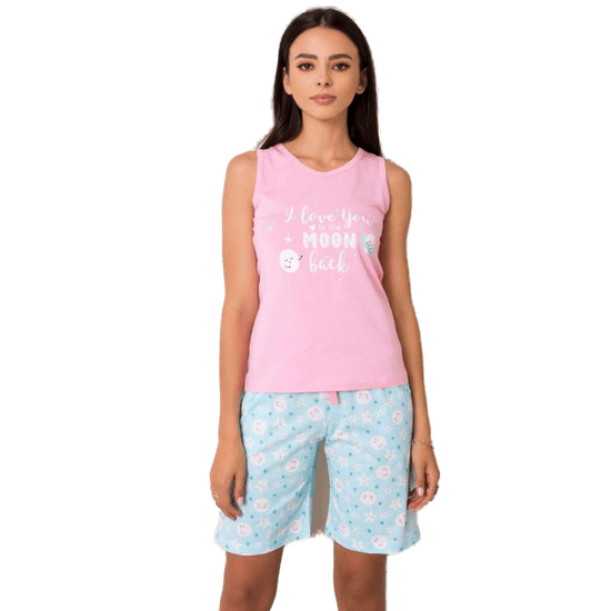 BERRAK Ženska pižama BEATRIX roza in modra BR-PI-3141_353642