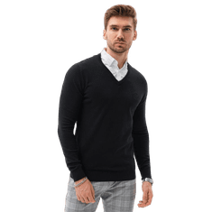 OMBRE Moški pulover IBRAHIM black MDN11580 XL