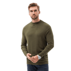 OMBRE Moški pulover MENOS temno olivna MDN120671 XL