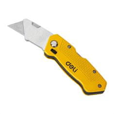 Deli Tools večnamenski nož z izvlečnim rezilom EDL006Z (rumen)