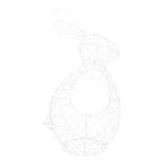 Homla HASELE košara za zajce bela 16x33 cm