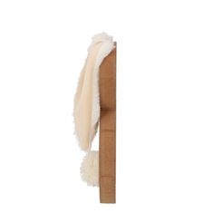 Homla ESSON lesena dekoracija zajca s plišastimi ušesi 15 cm
