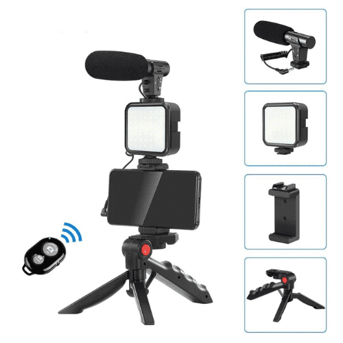 Mormark Set za snemanje z LED lučjo + Mikrofon + Daljinski upravljalec - STUDISTAND