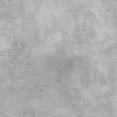 Vidaxl Visoka komoda betonsko siva 69,5x32,5x180 cm inženirski les